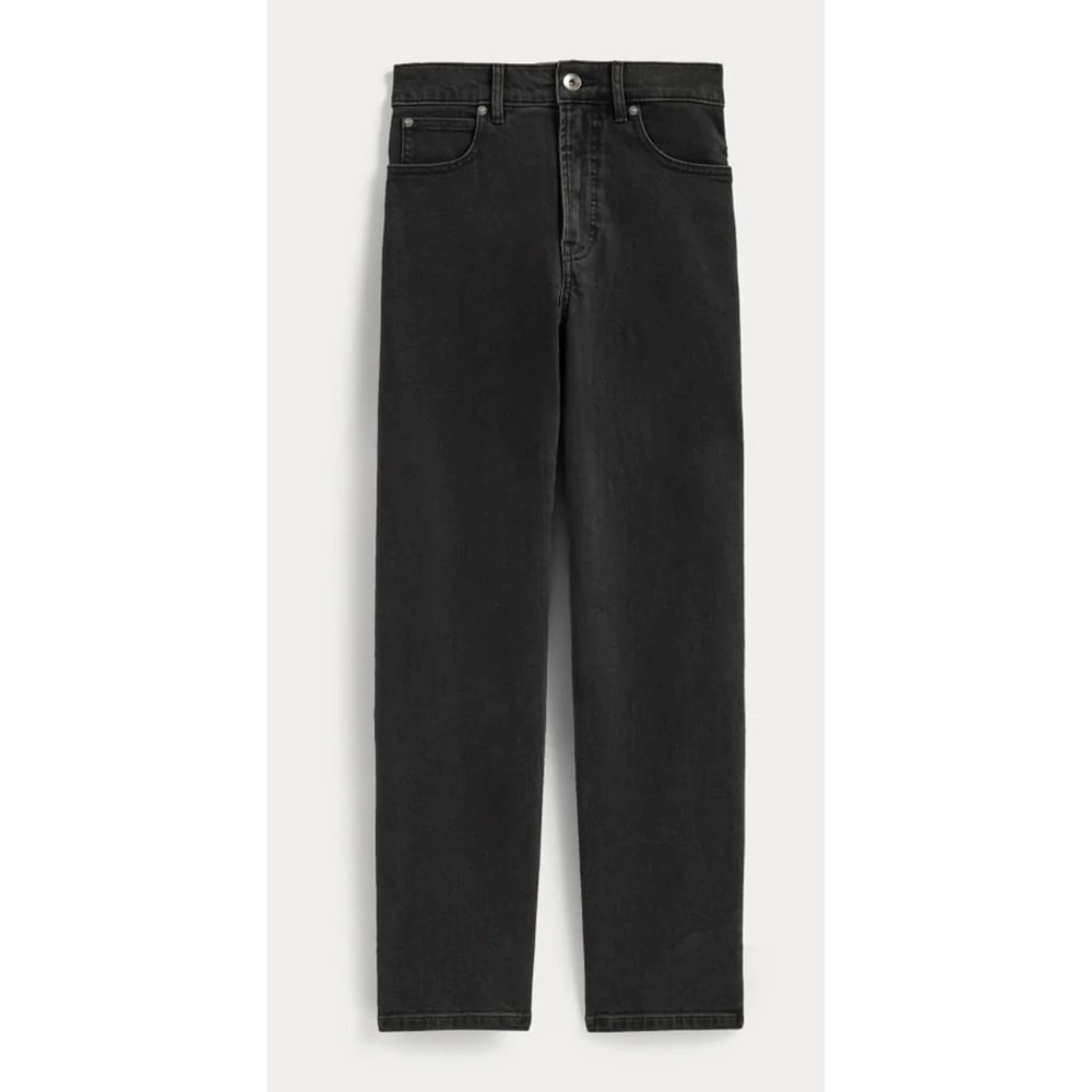 Everlane Jeans 33 Long Black Button Fly Womens The 90's Way High Organic Cotton